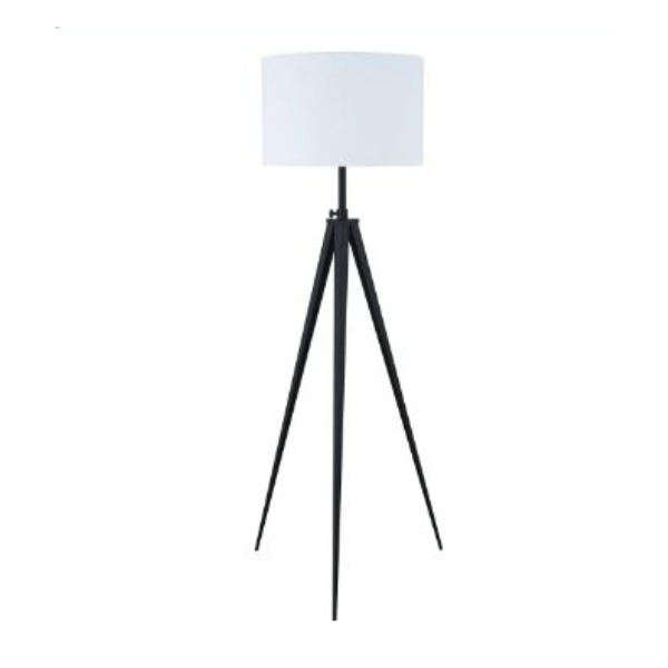 Harrington 60-inch Drum Shade Metal Tripod Floor Lamp Black